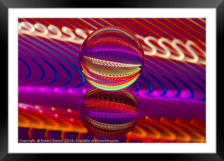 Abstract art Brilliance in the crystal ball Framed Mounted Print by Robert Gipson