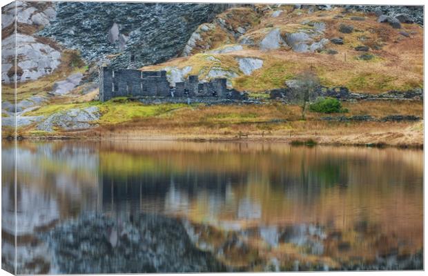 Cwmorthin cottages Canvas Print by Rory Trappe