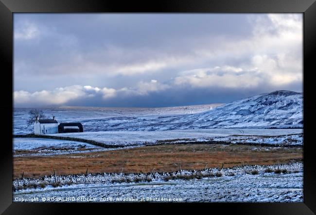 "Blizzards heading from the North West" Framed Print by ROS RIDLEY