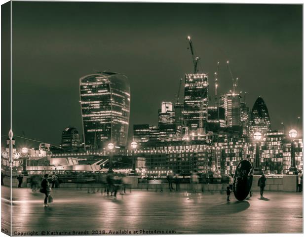 London skyline at night Canvas Print by KB Photo