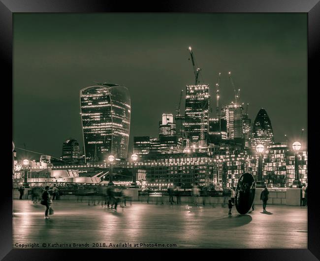 London skyline at night Framed Print by KB Photo