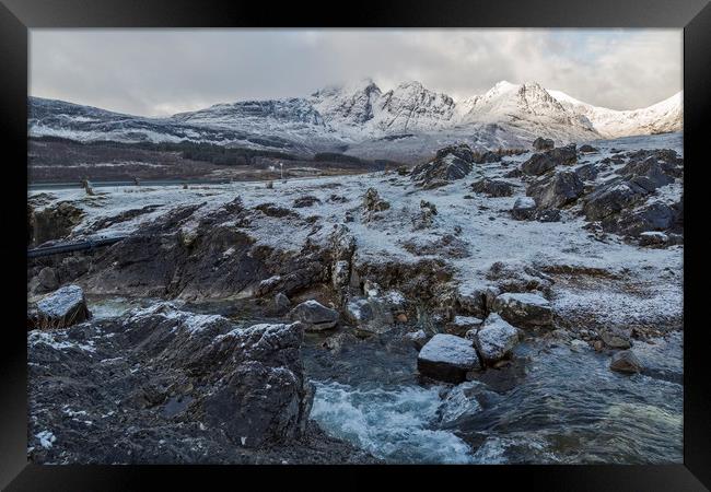 Blaven Isle of Skye in Winter Framed Print by Derek Beattie