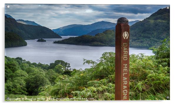 Loch Lomond from Cnap Mor Acrylic by Douglas Milne