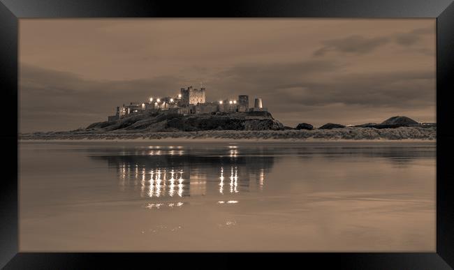 Twilight Bamburgh Castle  Framed Print by Naylor's Photography