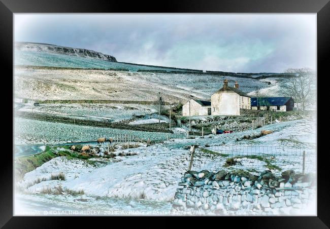 "Farmhouse in Teesdale" Framed Print by ROS RIDLEY
