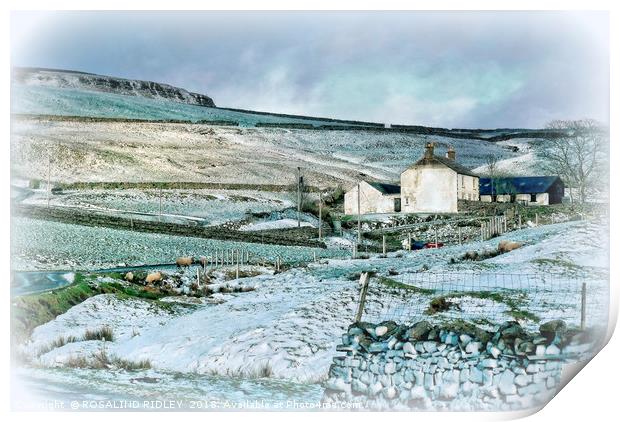 "Farmhouse in Teesdale" Print by ROS RIDLEY