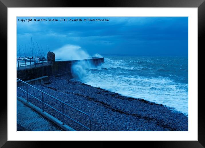 SOAKING SEA Framed Mounted Print by andrew saxton