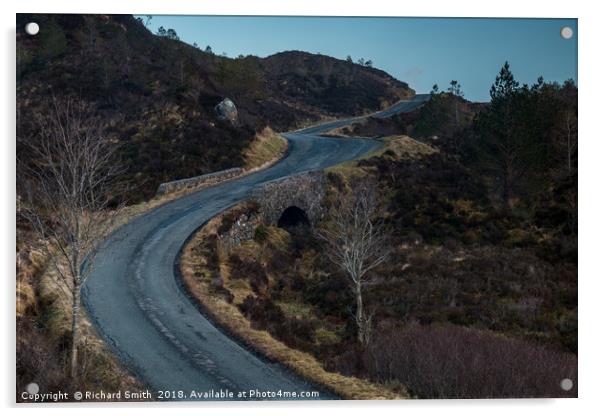 The road to Kylerhea #2  Acrylic by Richard Smith
