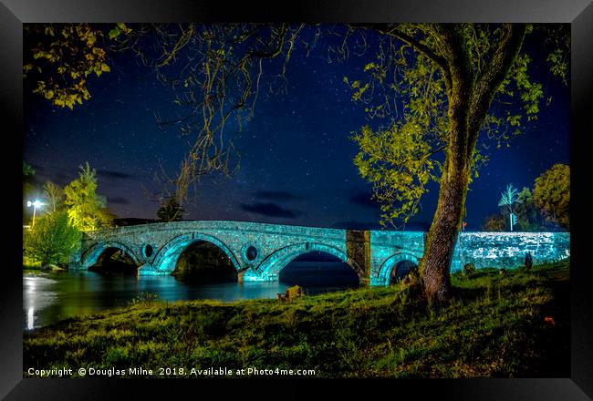 Kenmore Bridge by Night Framed Print by Douglas Milne