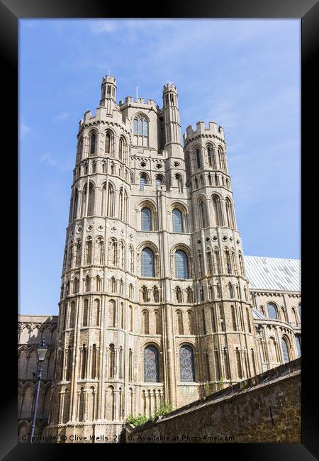The West Tower of Ely Cathredal Framed Print by Clive Wells