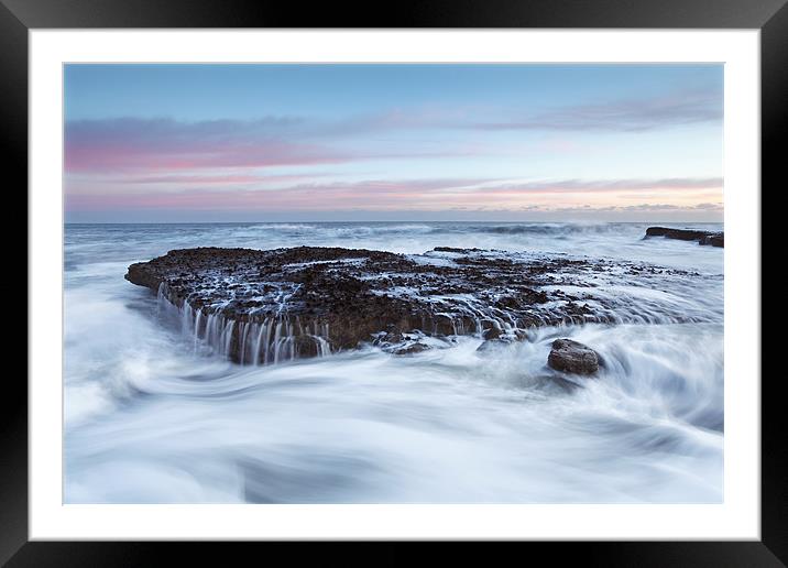 Filey Brigg Waves Framed Mounted Print by Martin Williams