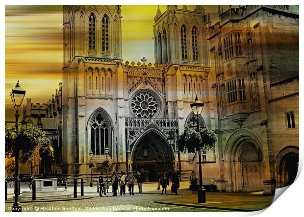 Bristol Cathedral Print by Heather Goodwin