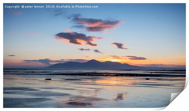 Minerstown Sunset Print by Peter Lennon
