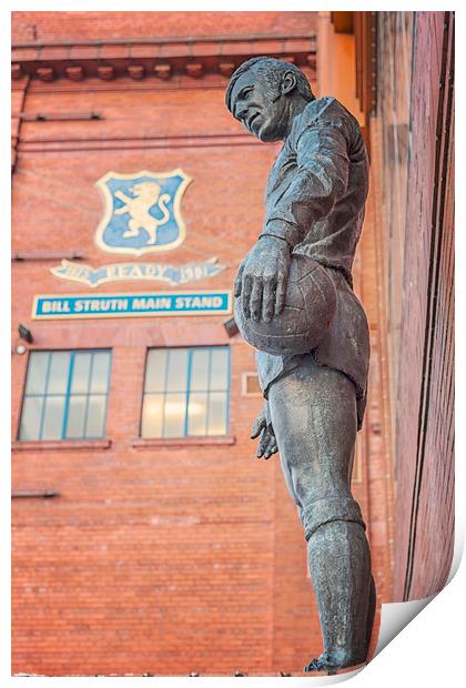 Rangers Ibrox Stadium Statue Print by Antony McAulay