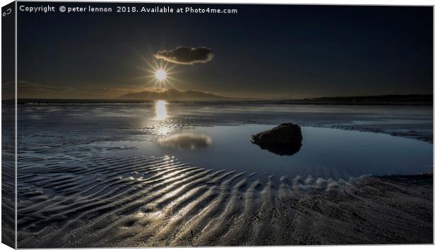 Minerstown Sunset 2 Canvas Print by Peter Lennon