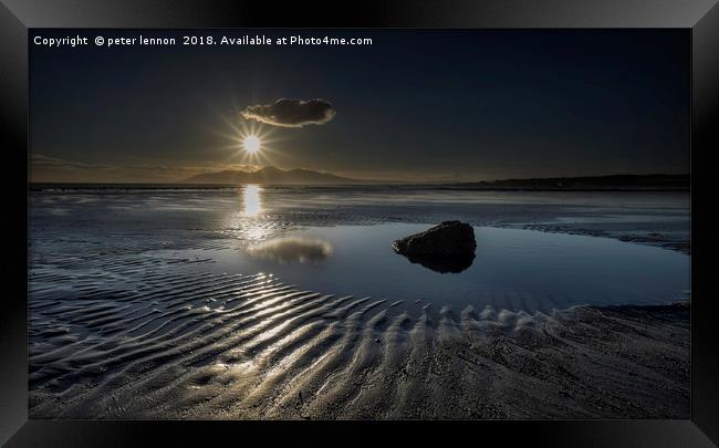 Minerstown Sunset 2 Framed Print by Peter Lennon