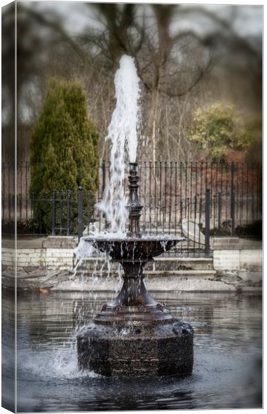 The Water Fountain Canvas Print by Jonathan Thirkell
