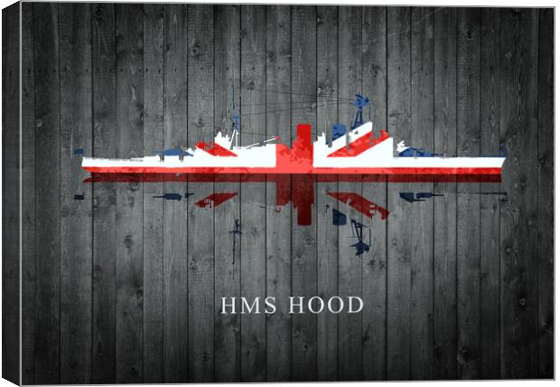 HMS Hood Canvas Print by J Biggadike
