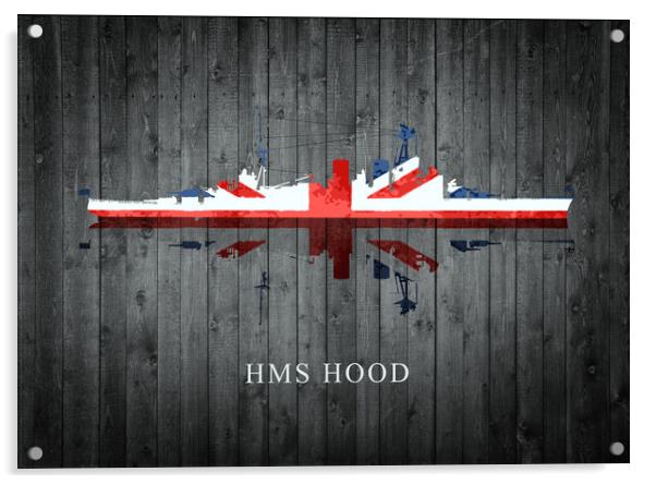 HMS Hood Acrylic by J Biggadike