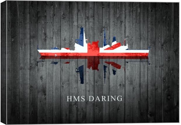 HMS Daring Canvas Print by J Biggadike