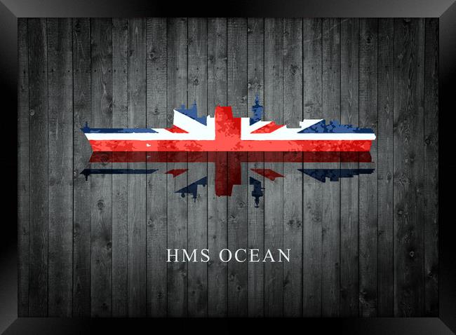 HMS Ocean Framed Print by J Biggadike