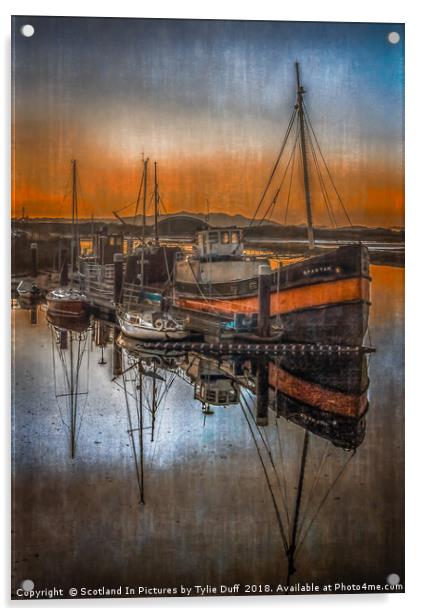 Irvine Harbour Sunset Acrylic by Tylie Duff Photo Art