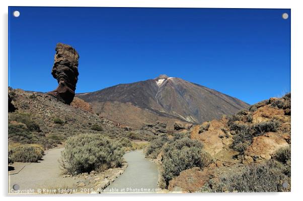 Mount Teide National Park in Tenerife Acrylic by Rosie Spooner