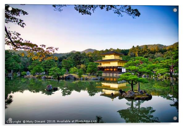 Kinkaku-ji Golden Pavilion Kyoto Japan             Acrylic by Moty Dimant