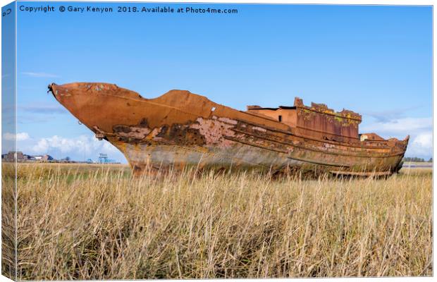 Big Old Rust Fleetwood Marsh Canvas Print by Gary Kenyon