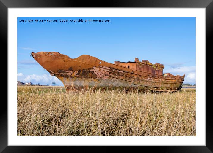 Big Old Rust Fleetwood Marsh Framed Mounted Print by Gary Kenyon