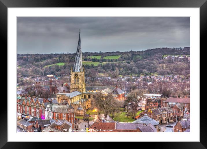 St Marys from the Sky Framed Mounted Print by Simon Wilkinson
