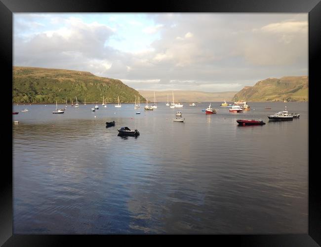 Portree harbour  Framed Print by George Greenall