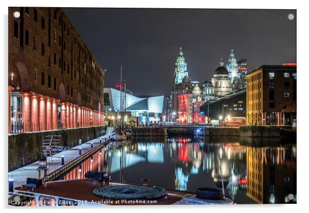 The Albert dock in Liverpool Acrylic by Kevin Elias
