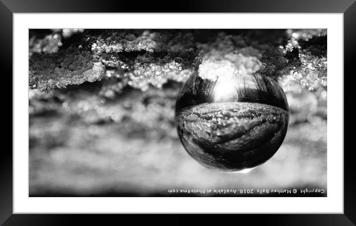                         Snow in A Glass Ball       Framed Mounted Print by Matthew Balls