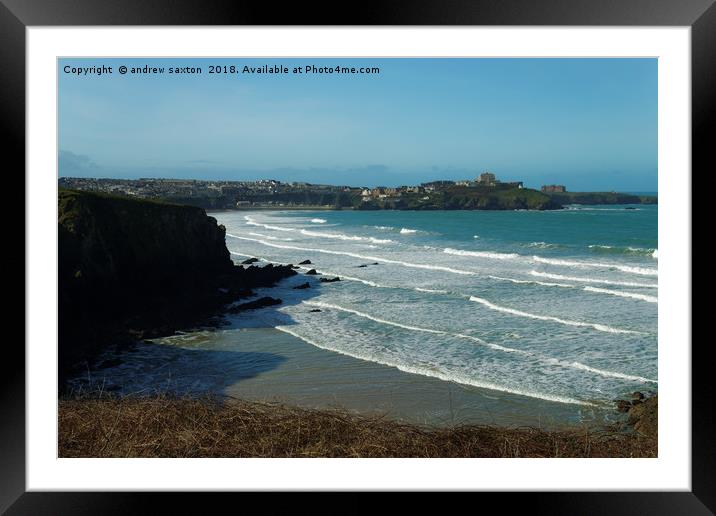 IT'S NEWQUAY Framed Mounted Print by andrew saxton