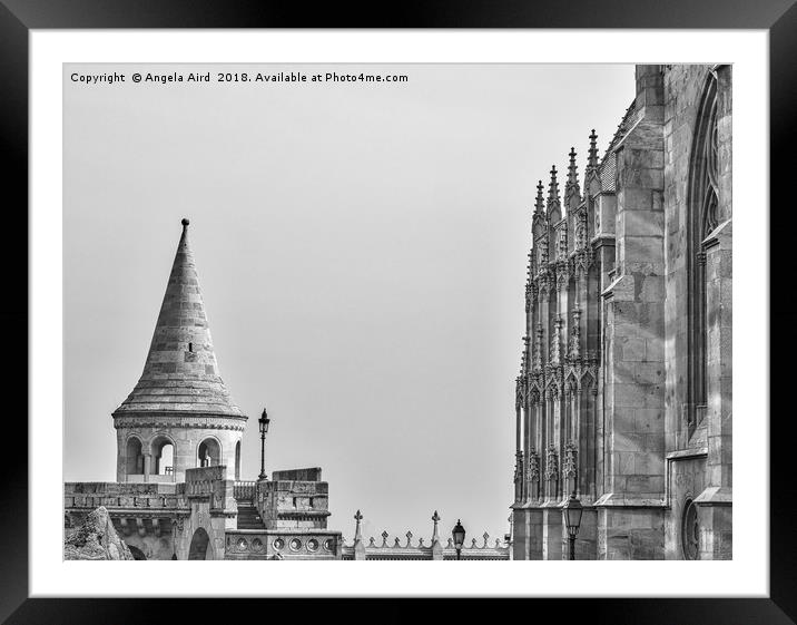 Fisherman's Bastion. Framed Mounted Print by Angela Aird