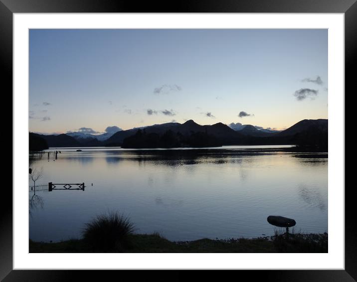 Derwent Water Framed Mounted Print by George Greenall