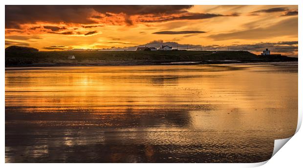 Beach Beauty of Bamburgh Print by Naylor's Photography