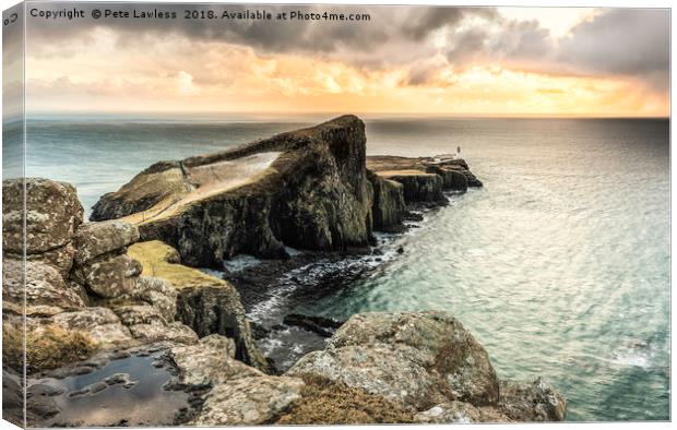 Sunset Neist Point Canvas Print by Pete Lawless