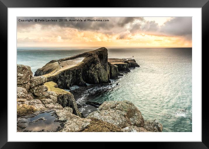 Sunset Neist Point Framed Mounted Print by Pete Lawless