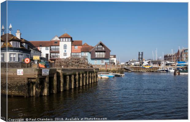 Lymington Quay Canvas Print by Paul Chambers