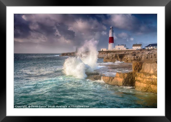 The Tempestuous Power Of The Sea Framed Mounted Print by Derek Daniel