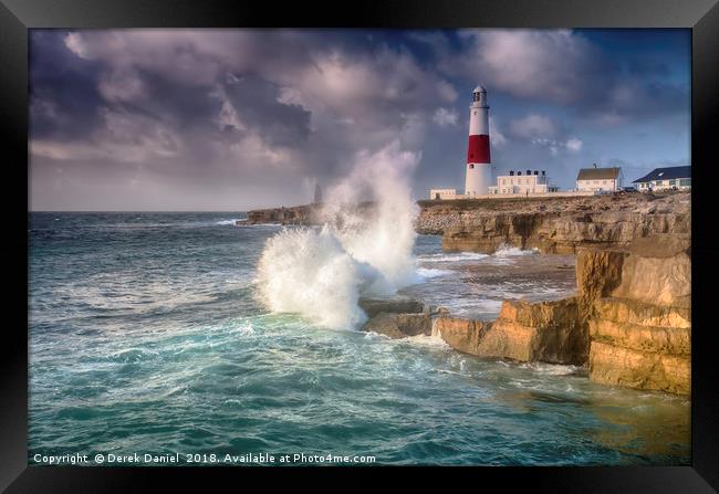 The Tempestuous Power Of The Sea Framed Print by Derek Daniel