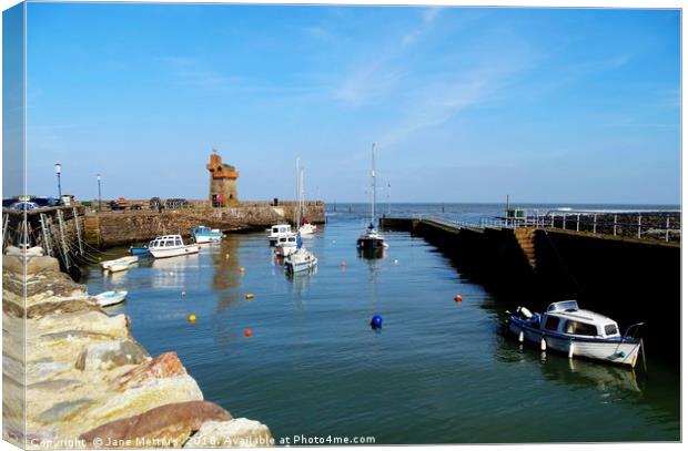       Lynmouth Harbour                          Canvas Print by Jane Metters