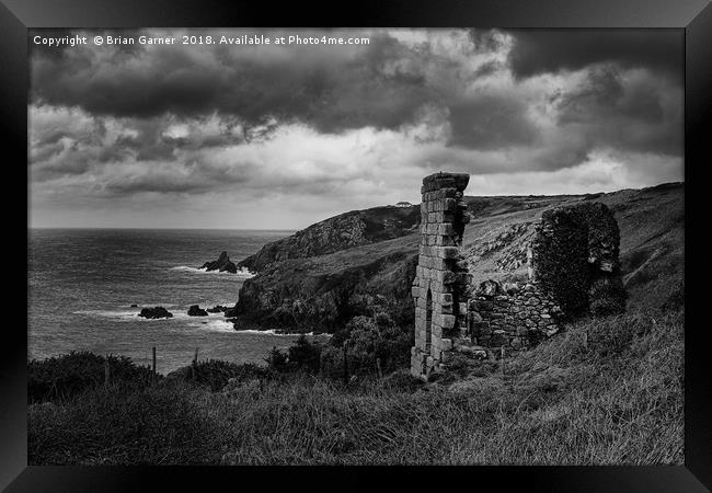 Ruined Cornish Tin Mine Framed Print by Brian Garner