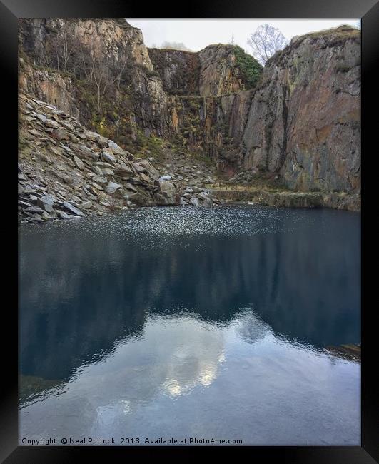 The Blue Lake Framed Print by Neal P