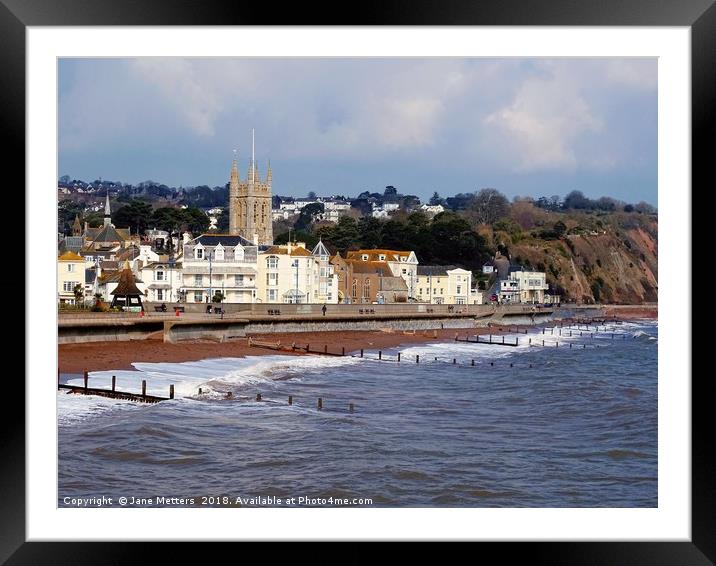                  Teignmouth               Framed Mounted Print by Jane Metters