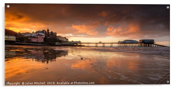 Cromer sunset Acrylic by Julian Mitchell