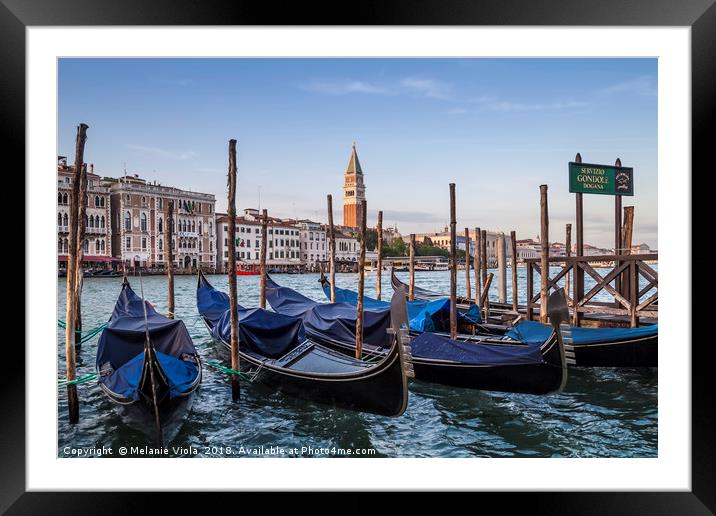 VENICE Grand Canal and Goldolas Framed Mounted Print by Melanie Viola