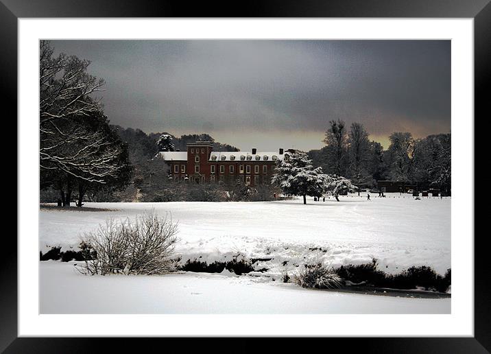 South hill Mansion in winter Framed Mounted Print by Doug McRae